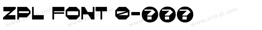 ZPL Font 0字体转换